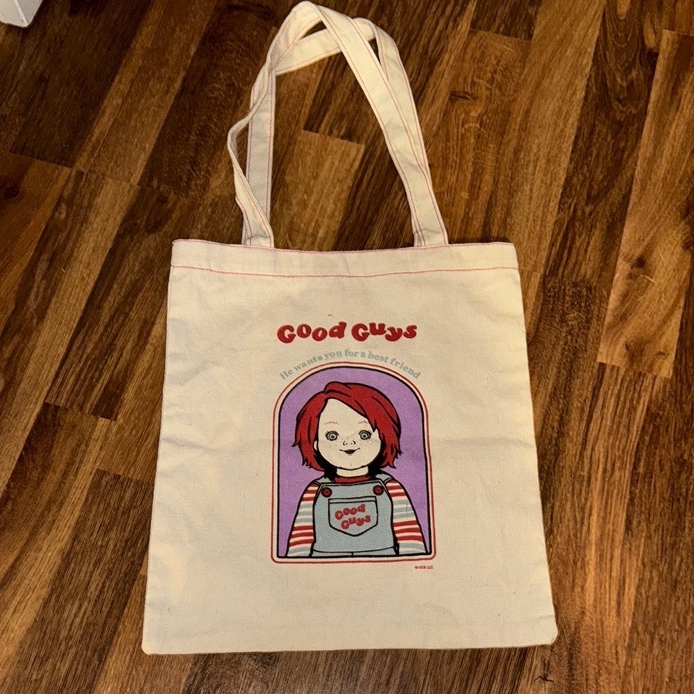 CHILD'S PLAY CHUCKY GOOD GUYS Goody Canvas Tote Bag Universal City Studios
